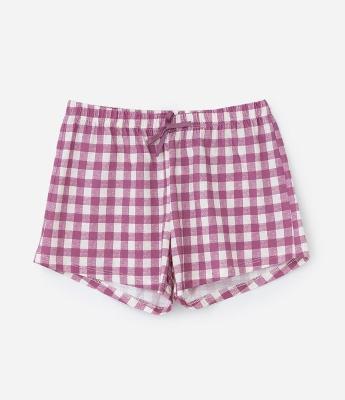 Pijama Infantil com Estampa Xadrez - Tam 5 a 16 Anos