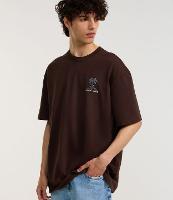 Camiseta Relaxed em Algodão com Estampa de Coqueiro e Lettering Work Hard - 2