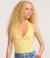 Blusa Frente Única em Microfibra com Decote V Transpassado - 1