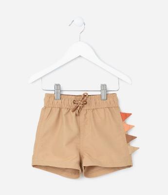 Bermuda Infantil em Microfibra com Crista Interativa - 1 a 6 Anos