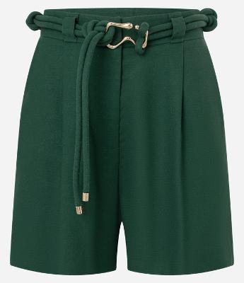 Short em Viscolinho com Cinto Corda e Fivela