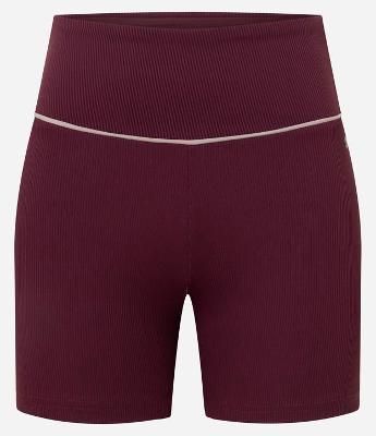 Bermuda Crossfiteira Esportiva em Microfibra Canelada com Friso Contrastante