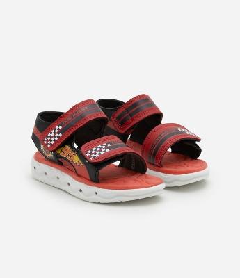 Sandália Infantil com Estampa McQueen e LED - Tam 21 ao 27