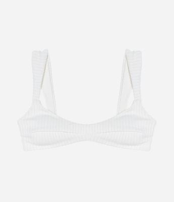 Biquíni Top Camisetinha em Microfibra Texturizada e Alças Grossas