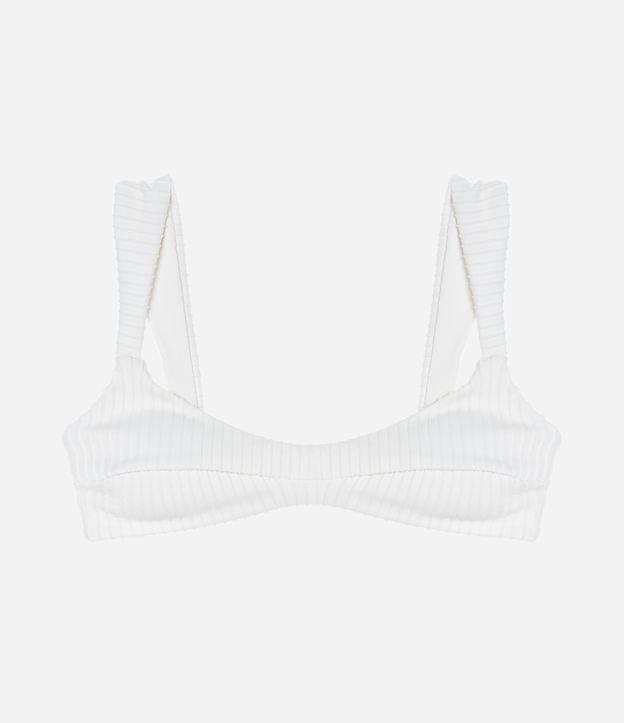 Biquíni Top Camisetinha em Microfibra Texturizada e Alças Grossas - 1