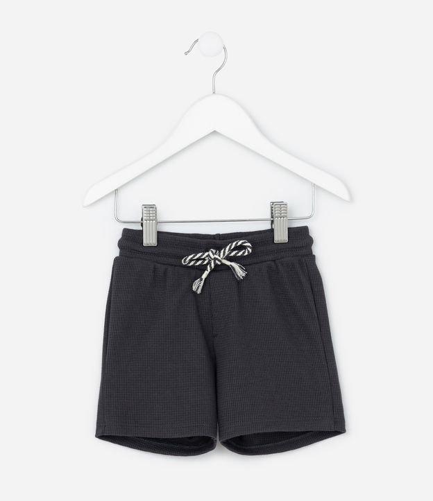 Bermuda Infantil com Textura Waffle - Tam 1 a 6 Anos - 1