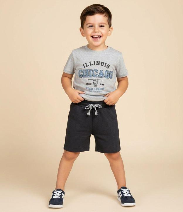 Bermuda Infantil com Textura Waffle - Tam 1 a 6 Anos - 2