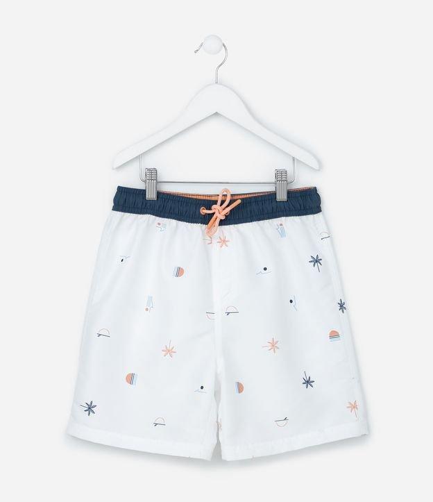 Bermuda Infantil com Estampa de Mini Ícones - Tam 5 a 14 Anos - 1