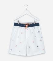 Bermuda Infantil com Estampa de Mini Ícones - Tam 5 a 14 Anos - 1