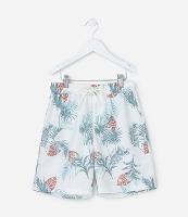 Bermuda Infantil com Estampa de Folhagem - Tam 5 a 14 Anos - 1