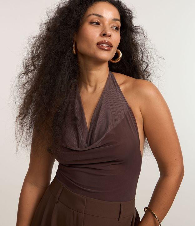 Body Frente Única em Tule com Decote Degagê - 2