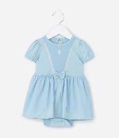 Vestido Body Infantil com Estampa Cinderela - Tam 0 a 18 meses - 1