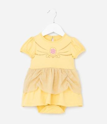 Vestido Body Infantil com Estampa Bella - Tam 0 a 18 meses