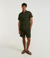 Bermuda em Algodão com Amarração no Cós e Textura Quadriculada Vertical - 2