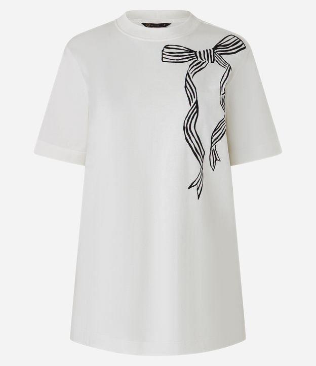Camiseta em Algodão com Estampa de Laço - 1
