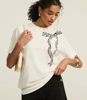 Camiseta em Algodão com Estampa de Laço - 2