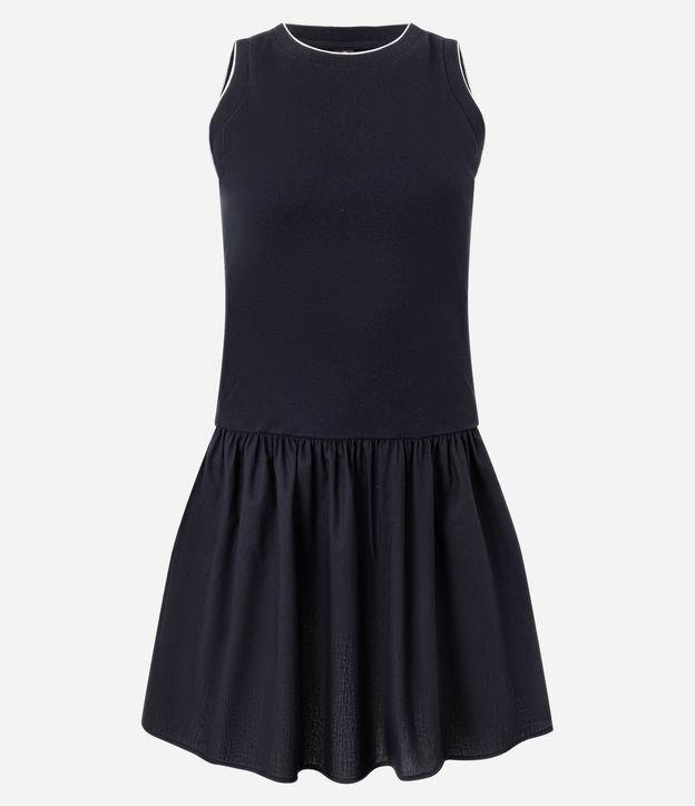 Vestido Curto em em Algodão com Saia Rodada - 1