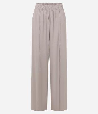 Calça Pantalona em Viscolinho com Cós Elástico