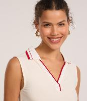 Blusa em Ribana com Gola Polo com Contraste - 2