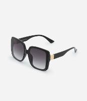 Óculos de Sol Quadrado com Detalhes de Metal - 1