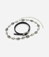 Kit 02 Cintos em PU e Correntes com Moedas em Metal - 1