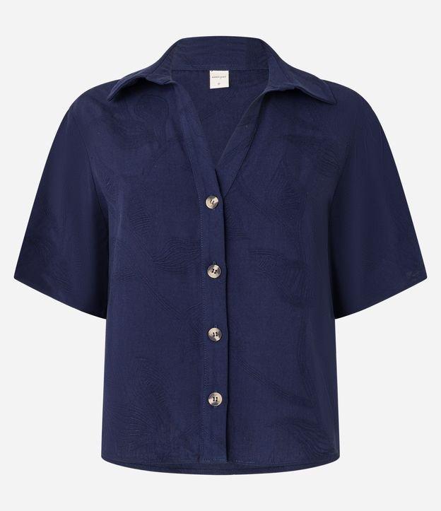 Camisa em Viscose com Textura Floral de Jacquard - 1