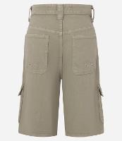 Bermuda Baggy em Sarja com Bolso Cargo e Detalhes de Ilhós - 3