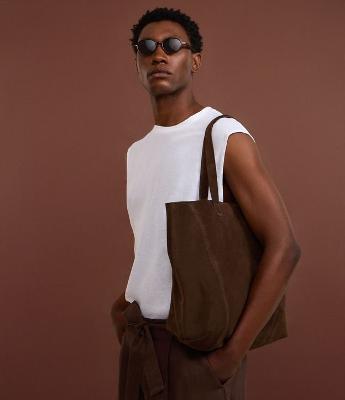 Bolsa Tote em Camurça