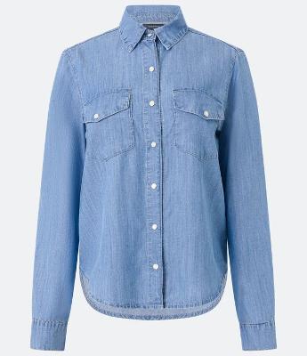 Camisa Regular Básica em Liocel