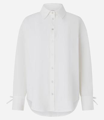 Camisa Alongada em Tricoline com Pala nas Costas