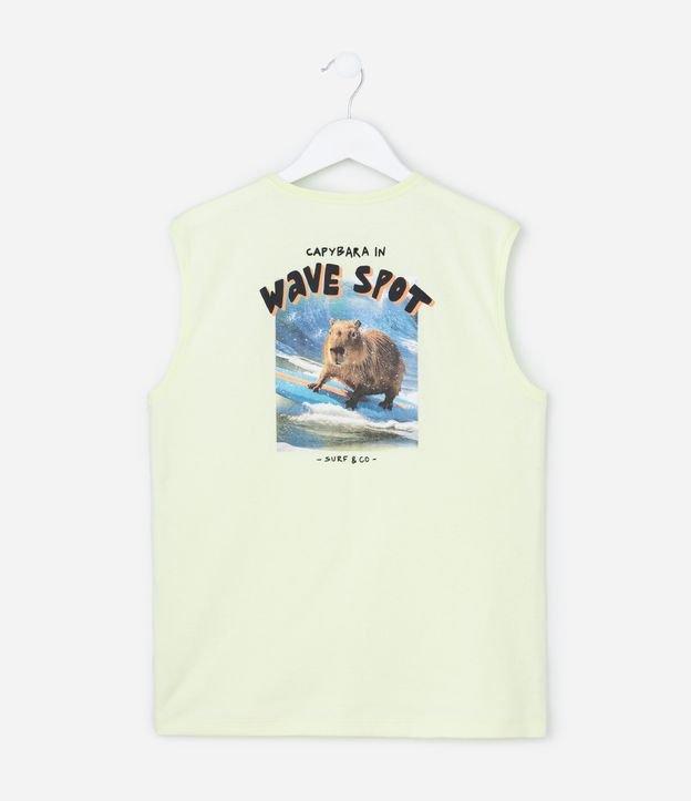 Regata Infantil com Estampa Frente e Costas Capivara - Tam 5 a 14 Anos - 2