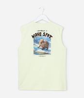 Regata Infantil com Estampa Frente e Costas Capivara - Tam 5 a 14 Anos - 2