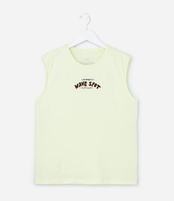 Regata Infantil com Estampa Frente e Costas Capivara - Tam 5 a 14 Anos