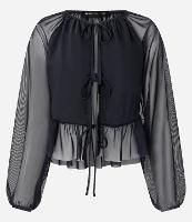 Blusa Bata em Tule com Amarração - 1