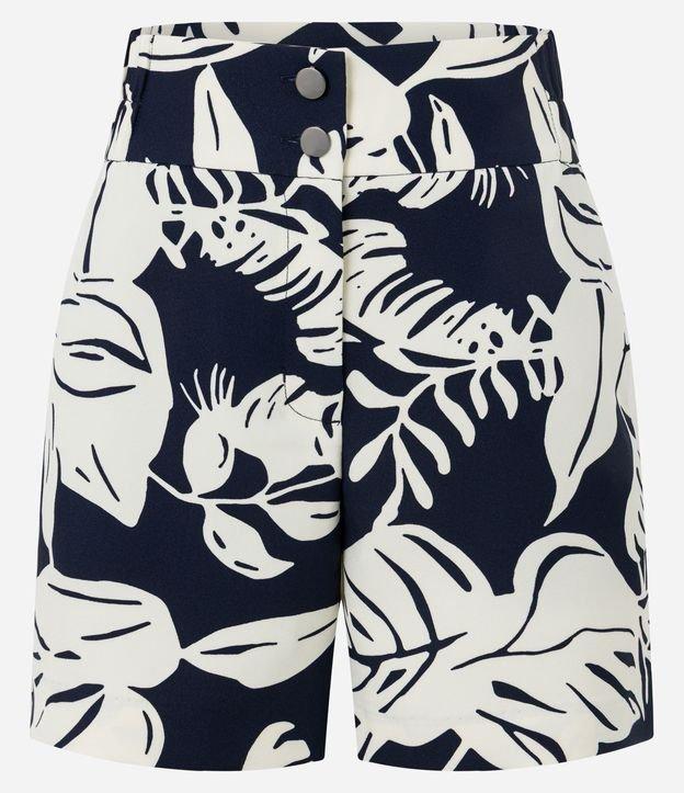 Short Alfaiatado com Cintura Alta e Estampa Tropical - 2