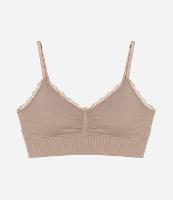 Sutiã Top Alongado Seamless com Detalhe de Rendinha - 1