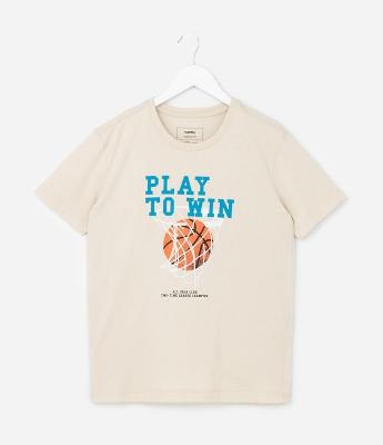 Camiseta Infantil com Estampa Bola de Baquete - Tam 5 a 14 Anos