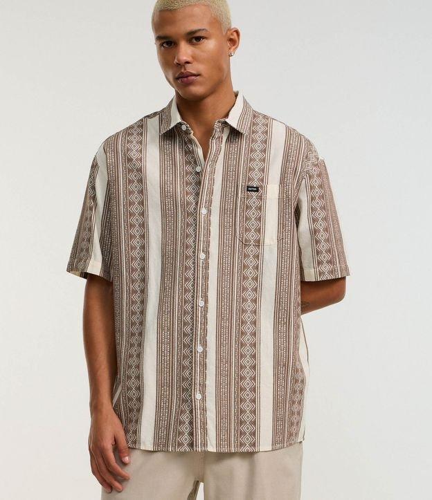 Camisa Relaxed em Jacquard com Estampa Étnica - 2
