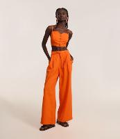 Calça Wide Leg Alfaiatada com Cintinho Embutido - 2