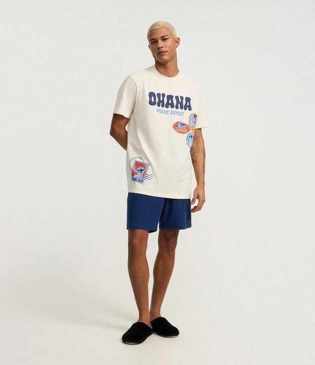 Pijama Curto em Algodão com Estampa do Stitch - 2