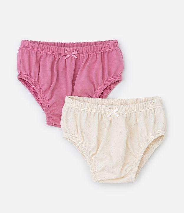 Kit 02 Calcinhas Infantis com Lacinho - Tam 0 a 12 Meses - 1