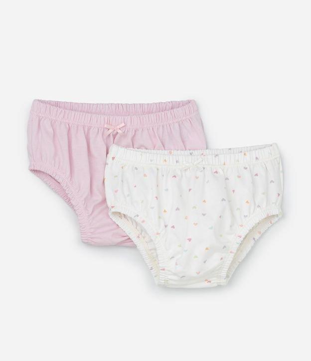 Kit 02 Calcinhas Infantis em Algodão Estampadas - Tam 0 a 12 Meses - 1