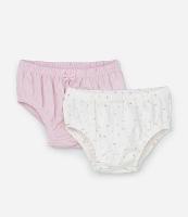 Kit 02 Calcinhas Infantis em Algodão Estampadas - Tam 0 a 12 Meses - 1