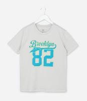 Camiseta Infantil com Lettering Brooklyn 82 - Tam 5 a 14 Anos - 1