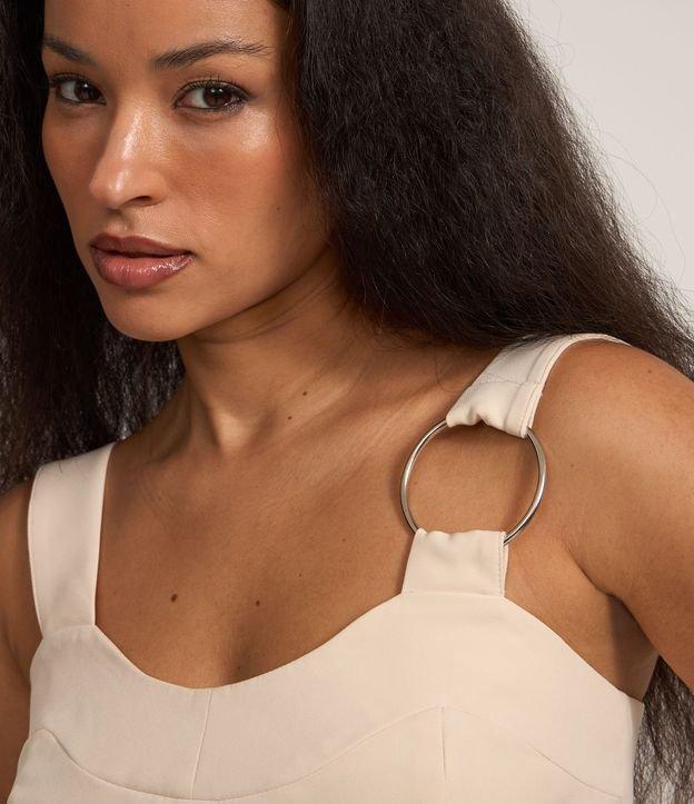 Blusa Cropped Alfaiataria com Argola na Alça - 2