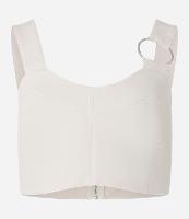 Blusa Cropped Alfaiataria com Argola na Alça - 1