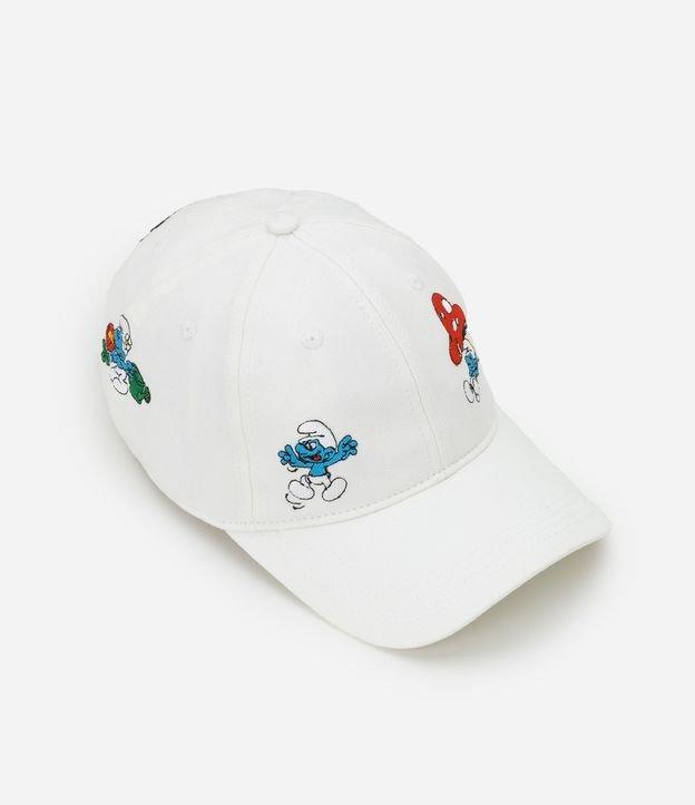 Boné Dad Hat em Sarja com Estampa Bordada Smurfs - 1