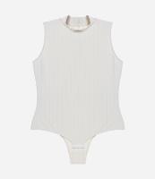 Body sem Bojo em Microfibra Texturizada com Golinha Alta Curve e Plus Size - 1