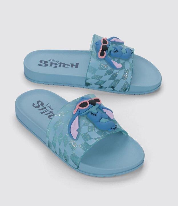 Chinelo Slide Infantil com Glitter e Patch do Stitch - Tam 23 ao 34 - 1