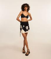 Saída de Praia Saia Transpassada em Viscolinho com Estampa de Coqueiros - 2